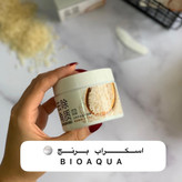 اسکراب لایه بردار ملایم لعاب برنج بیو اکوا/روشن کننده و کوچیک کننده منافذ و پاکسازی تخصصی صورت حجم ۱۴۰ گرم