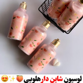 لوسیون بدن هلو اورجینال با شاین ریز جذاب حاوی هگزاپپتاید و عصاره هلو ضد چروک و نرم کننده و سفید کننده و شفاف کننده بدن با حجم ۲۵۰میل بزرگ