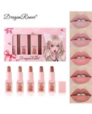 پک رژ ۵عددی دختر کیوت از برند اورجینال Dragon ranee در رنگهای نود و کاربردی با کیفیت تضمینی مناسب هدیه 🎁