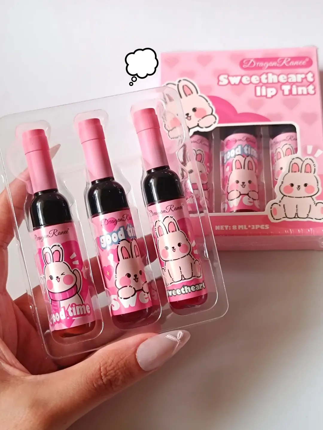 تینت لب خرگوشی کیوت 🐰🎀 ۳عددی دراگون مناسب هدیه 🎁
