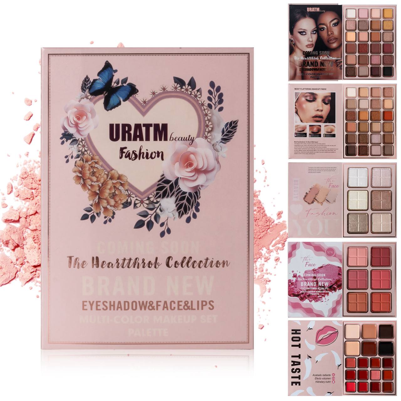 پالت سایه کتابی و میکاپ کامل مدل آلبومی  طرح پروانه🦋 از برند اورجینال igoodcooo با پیگمنت عالی مناسب هدیه 🎁