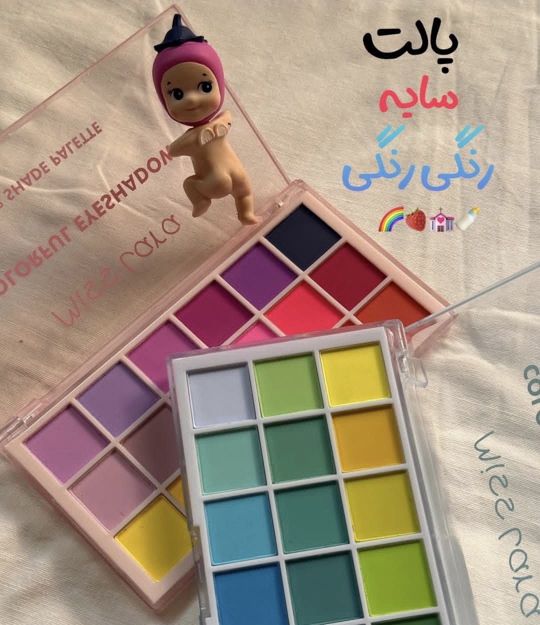سایه ۱۸ رنگ تمی میس لارا با پیگمنت و کیفیت تضمینی ✅️ سایز بزرگ