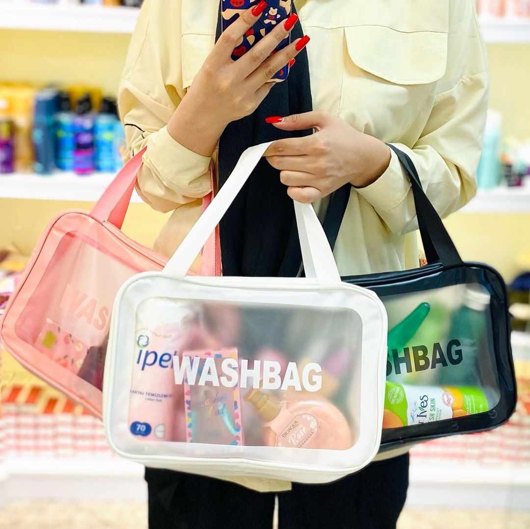 واش بگ‌ اورجینال بزرگترین سایز مخصوص سفر و استخر  در 3رنگ کاربردی