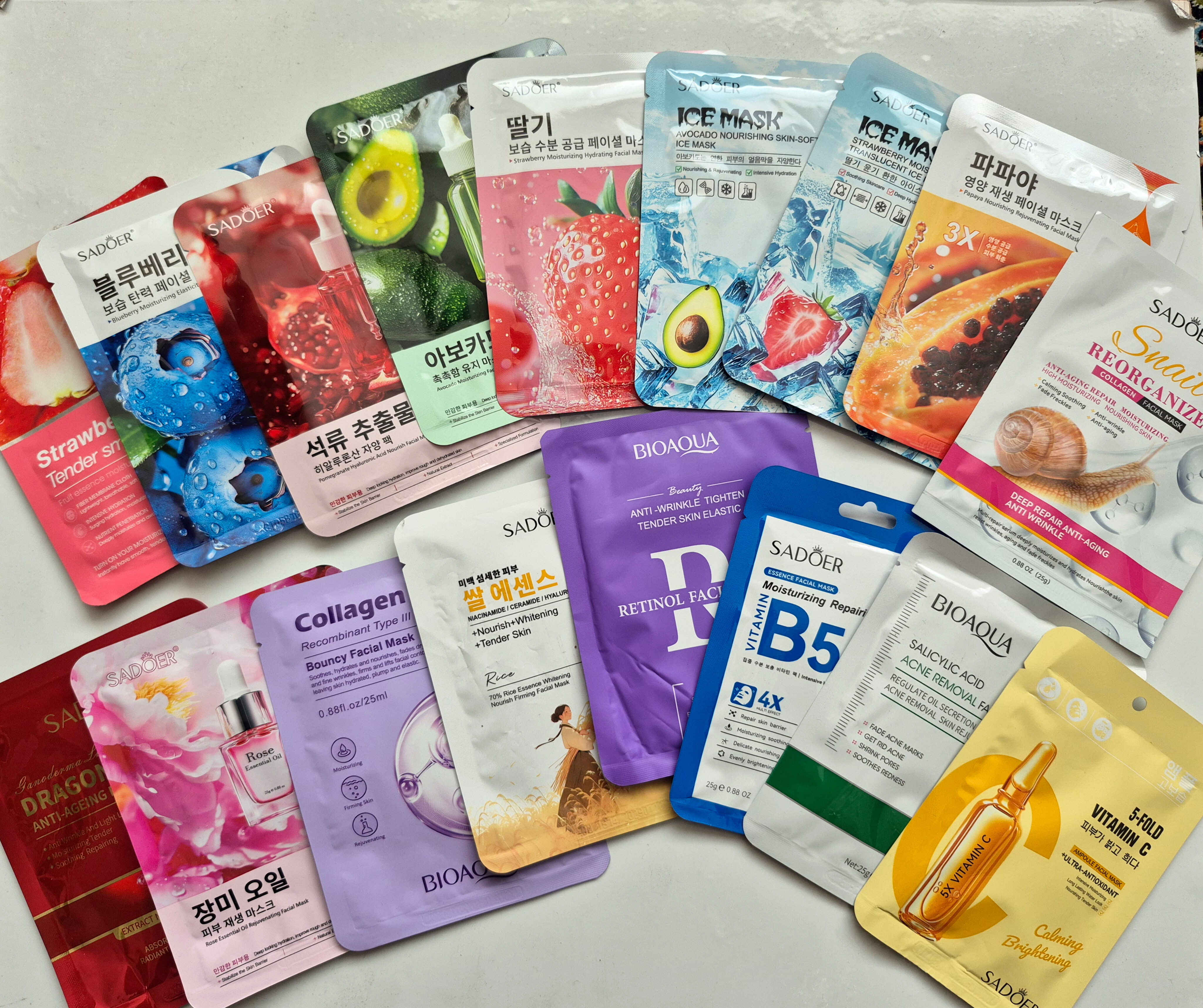 ماسک ورقه ای ۵عددی اورجینال با کیفیت تضمینی از برند های معتبر
