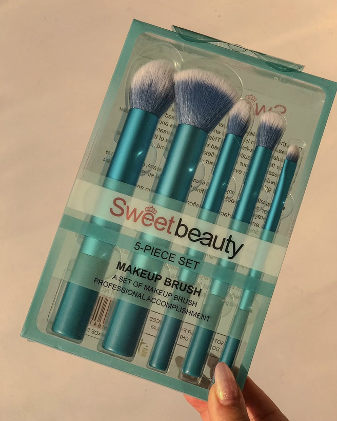 ست براش ۵ تکه اورجینال برند sweet beauty سایز بزرگ با کیفیت تضمینی و ترند پینترست و اینستاگرام