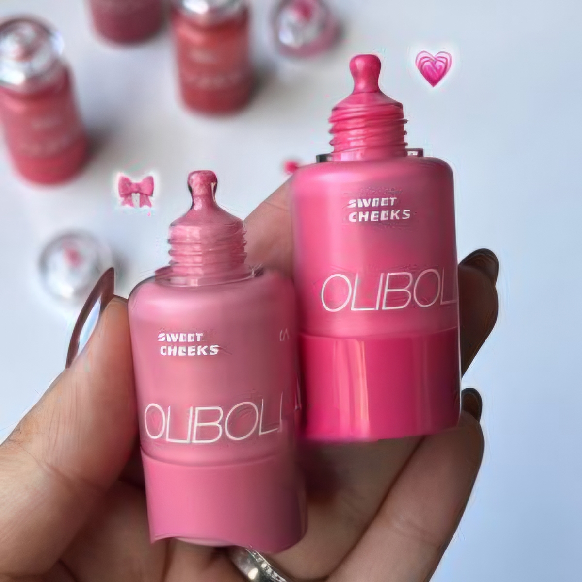 رژگونه مایع کره ای (رژگونه دکمه ای) olibolla ترند تیک تاک و اینستا گرام