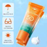 کرم ضدآفتاب سادور ۶در ۱ حاوی ترکیبات ضدچروک و آبرسان همراه با ژل آلوئه ورا با spf50