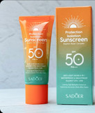 کرم ضدآفتاب سادور ۶در ۱ حاوی ترکیبات ضدچروک و آبرسان همراه با ژل آلوئه ورا با spf50