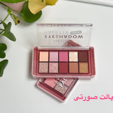 پالت سایه ۱۰ رنگ هدی مووووجی تم صورتی مات و شاین دخترونه با پیگمنت بالا