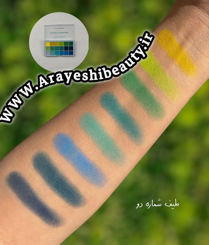 سایه ۱۸ رنگ تمی میس لارا با پیگمنت و کیفیت تضمینی ✅️ سایز متوسط