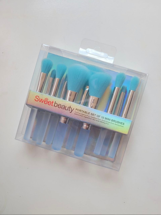 ست براش ۱۰ تایی پینترستی کریستالی نئونی برند اورجینال sweet beauty با کیفیت تضمینی